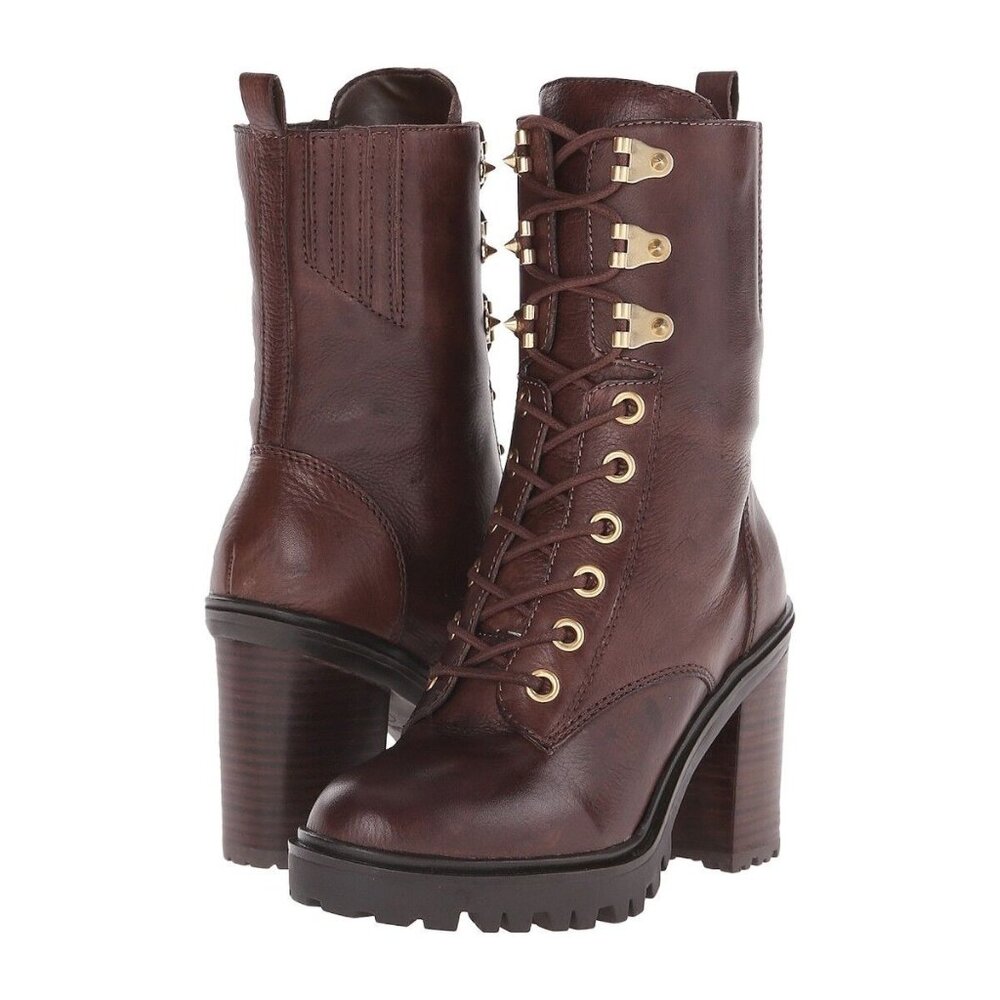 NWOB Guess Gandy Leather Lace Up Boot